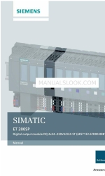 Siemens SIMATIC ET 200SP Manuel