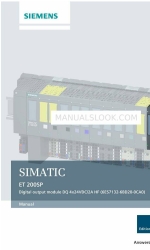 Siemens SIMATIC ET 200SP Manuel