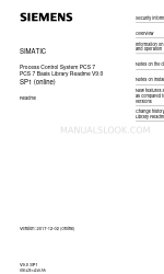 Siemens SIMATIC PCS 7 Lisez-moi