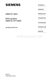 Siemens SIMATIC RF1060R Operating Instructions Manual