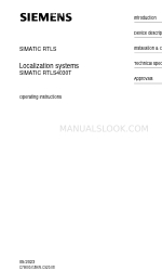 Siemens SIMATIC RTLS Manual de Instruções