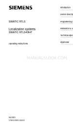 Siemens SIMATIC RTLS4084T Betriebsanleitung