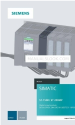 Siemens Simatic S7-1500/ET 200MP Руководство по оборудованию