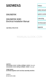 Siemens SINUMERIK 808D Manual de instalação