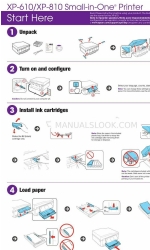 Epson XP-610 Quick Start