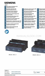 Siemens SIRIUS 3RA241-8X 31-1 Series Оригінальна інструкція з експлуатації