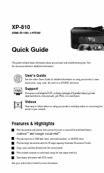 Epson XP-810 Manual rápido