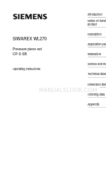 Siemens SIWAREX WL270 CP-S SA Operating Instructions Manual