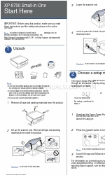 Epson XP-8700 Series Inizia qui