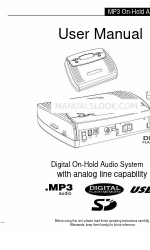 Digital Flash Memory MP3 On-Hold Manuale d'uso