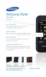 Samsung U940 - SCH Glyde Cell Phone Specificatie