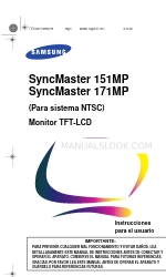 Samsung 151MP - SyncMaster 151 MP Инструкции пользователя (на английском языке)