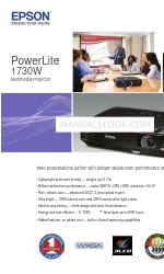 Epson 1730W - PowerLite WXGA LCD Projector Especificações