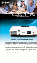 Epson 1925W - POWERLITE Multimedia Projector 브로셔 및 사양