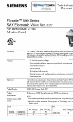 Siemens SQX82 Series Technical Instructions