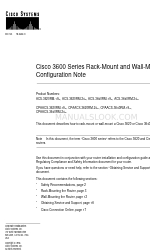 Cisco 3600 Series Configuration Note