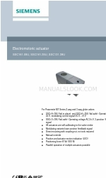 Siemens SSC161.35U Quick Start Manual