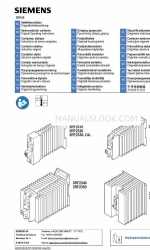 Siemens 3RF2370 Instruções de funcionamento originais