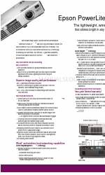 Epson 755c - PowerLite XGA LCD Projector Specification Sheet