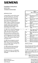 Siemens TBM-2 Installatie-instructies