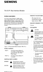 Siemens TXB1.P1-4 Instruções de instalação