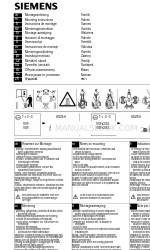 Siemens VVF22 Series Instrucciones de montaje