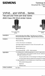 Siemens VVP45 Series Technische instructies