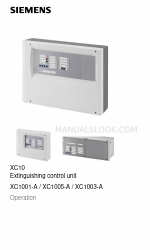 Siemens XC10 Series Operatie