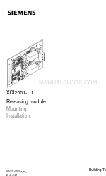 Siemens XCI2001-U1 Montage en installatie