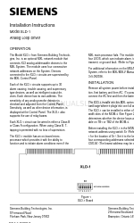 Siemens XLD-1 Petunjuk Instalasi