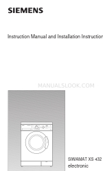 Siemens SIWAMAT XS 432 Manual de instruções e instruções de instalação