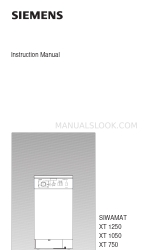 Siemens SIWAMAT XT 1250 Instruction Manual