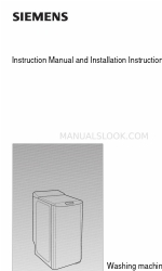 Siemens Washing machine Manuel d'instruction et instructions d'installation