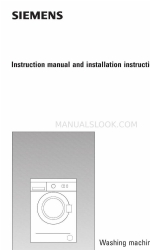 Siemens WM07A160IN Series Manuale di istruzioni e istruzioni per l'installazione