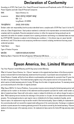 Epson ActionLaser Original Декларація про відповідність