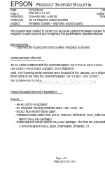 Epson AP-60 - Projector Sound Solution Product Support Bulletin