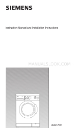 Siemens XLM 700 Manuel d'instruction et instructions d'installation