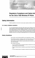 Cisco 7920 - Unified Wireless IP Phone VoIP Manual de cumplimiento de la normativa e información de seguridad