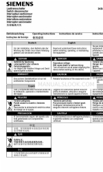 Siemens 3KE44 Operating Instructions Manual