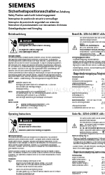 Siemens 3SE375 Series Operating Instructions