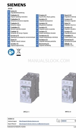 Siemens SIRIUS 3RT2 3 1 Series Оригінальна інструкція з експлуатації