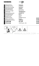 Siemens SKB62 Series Mounting Instructions