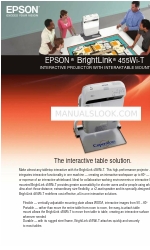 Epson BrightLink 455Wi-T Manuel de référence rapide