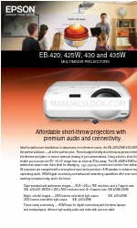 Epson EB-420  guide Especificações