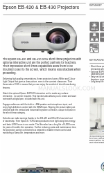 Epson EB-420  guide Ficha de dados