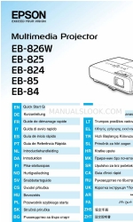 Epson EB-825 Manuel de démarrage rapide