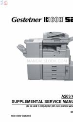 Ricoh A284 Supplemental Service Manual