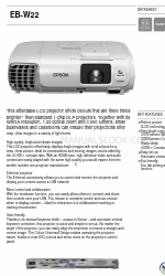 Epson EB-W22 Ficha de dados