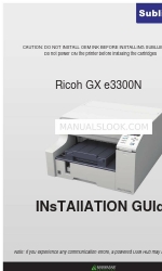 Ricoh Aficio GX e3300N Installation Manual