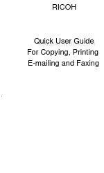 Ricoh Aficio MP C2550SPF クイック・ユーザー・マニュアル